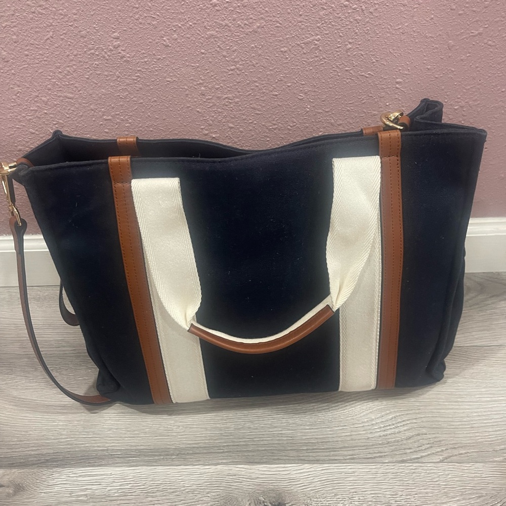 Chloe Navy and Brown Baby Bag - Diaper Bag - Picture 2 of 3